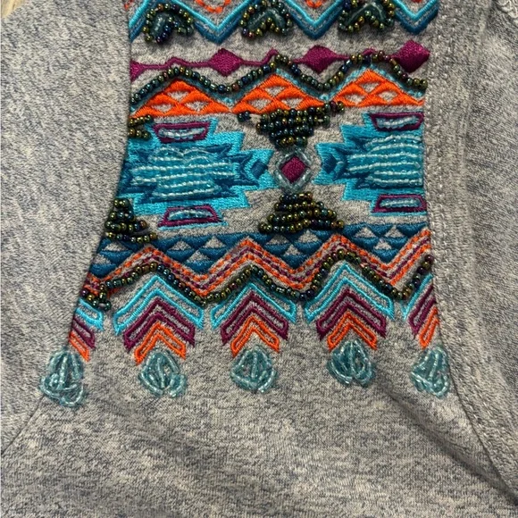 ROCK&ROLL Cowgirl size large long sleeve shirt with embroidered details - Picture 5 of 8